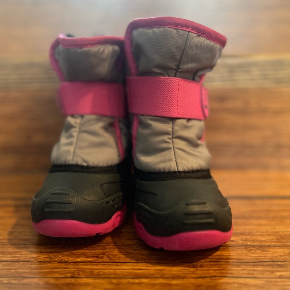Kamik Pink and Gray Snowbug Boots